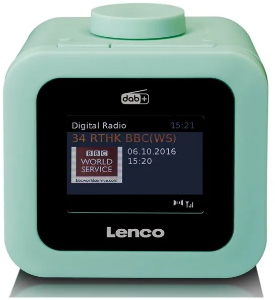 Lenco CR-620GN - DAB+/FM Clock Radio med fargeskjerm - Grønn